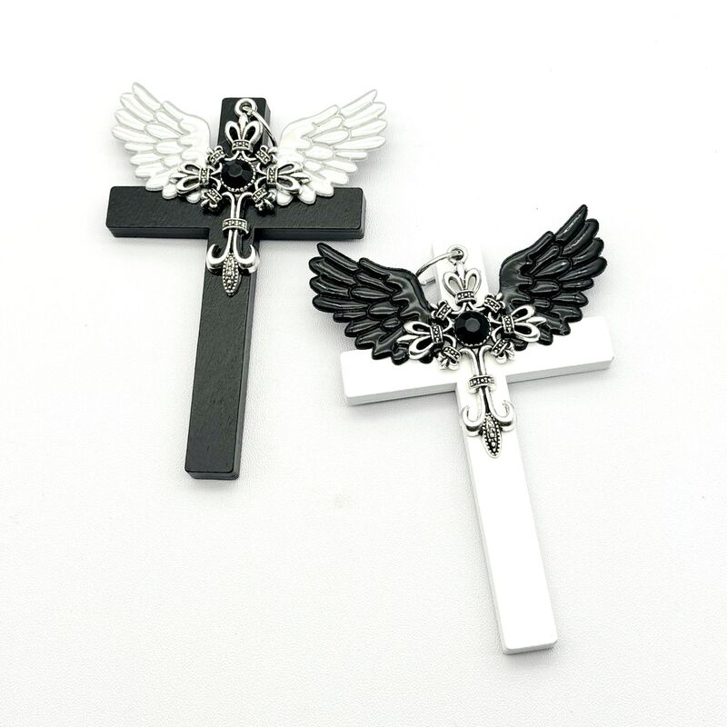 European and American Cross-Border New Products Gothic Style Subculture Y2K Original Necklace Angel Cross Clothing Accessories Pendant