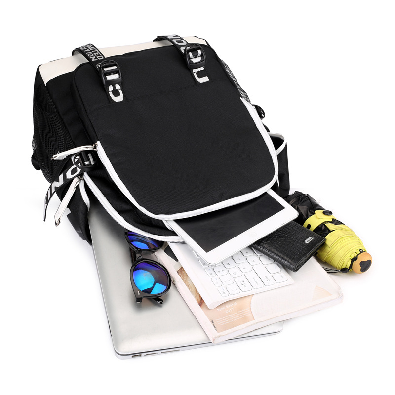 La nueva mochila de tela Oxford transfronteriza recargable para estudiantes universitarios y de secundaria mochila para hombres y mujeres mochila de moda casual