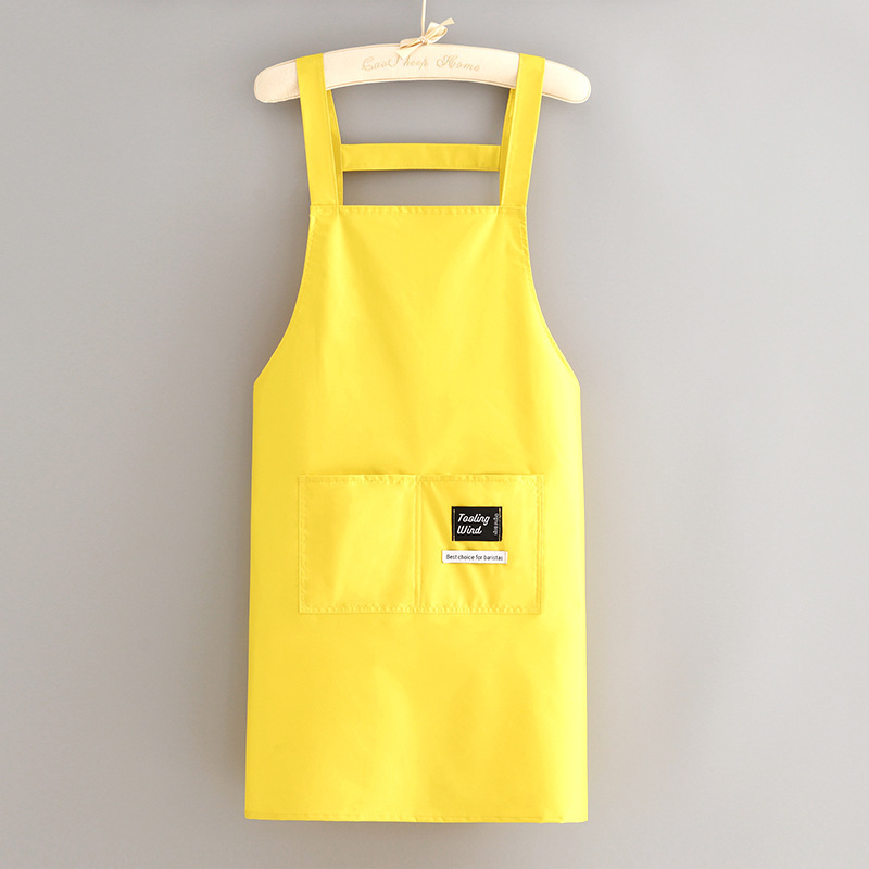 新型ファッションかわいい防水エプロン家庭用キッチン料理ウエスト花屋飲食専用作業服印字|undefined
