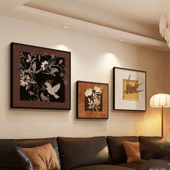 美式復古客廳裝飾畫沙發背景牆掛畫中古風小眾高級感臥室餐廳擺畫