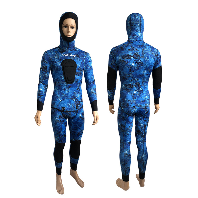Camouflage split set, keep warm hoody, 5mm