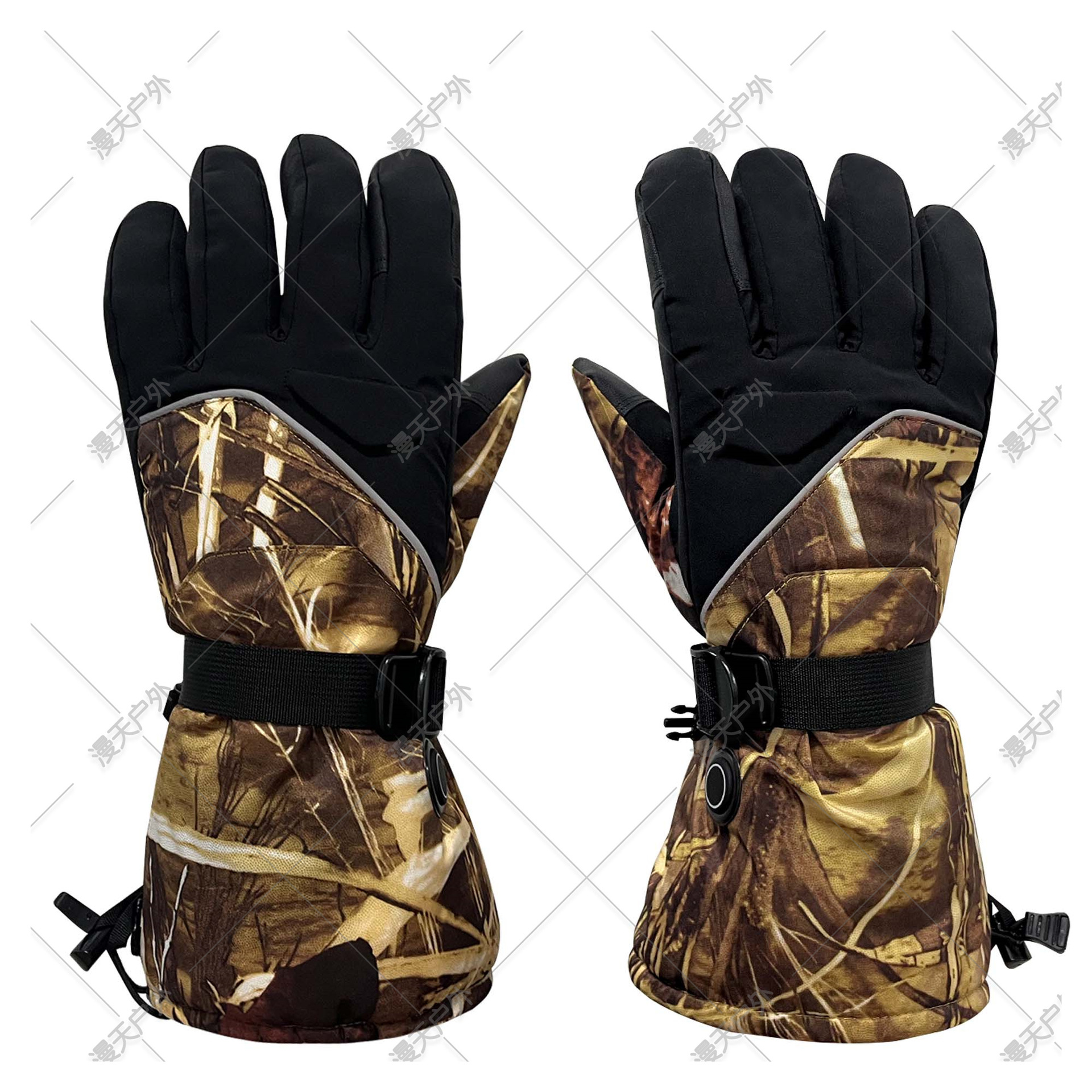 겨울 야외 전술 따뜻한 다섯 손가락 장갑 터치 스크린 미끄럼 방지 난방 장갑 오토바이 조정 가능한 온도 장갑