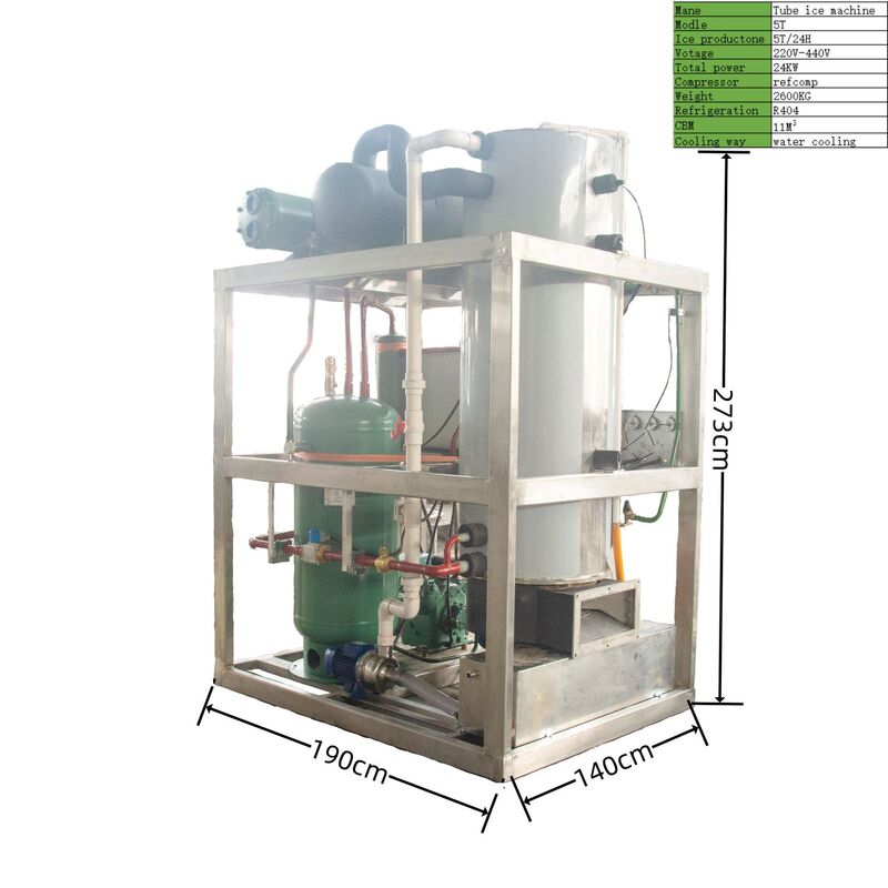 5t Tube Ice Machine Edible Ice Machine Tube Ice
