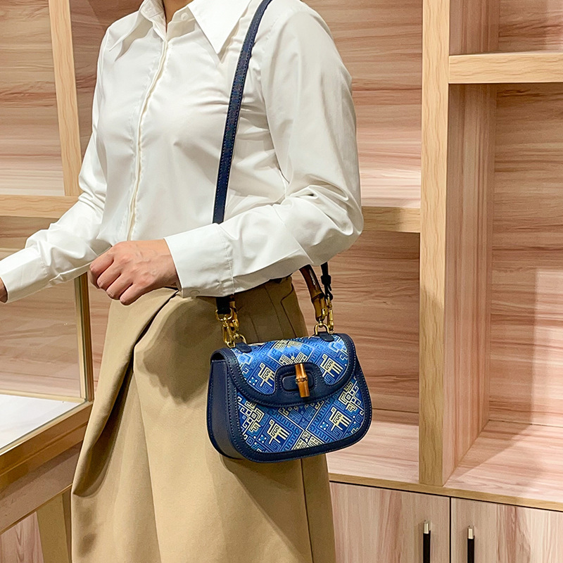 Guangxi Intangible Cultural Heritage Zhuang Brocade Bag, Same Style as the Expo Show, Blue Phoenix Butterfly Pattern Women's Handbag, Hand-Held, Shoulder, and Crossbody Bag, Hot-Selling Authentic Product Guangxi Intangible Cultural Heritage Zhuang Brocade Bag, Same Style as the Expo Show, Blue Phoenix Butterfly Pattern Women's Handbag, Hand-Held, Shoulder, and Crossbody Bag, Hot-Selling Authentic Product