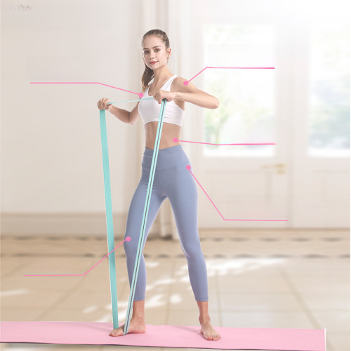 Maxsta Long Yoga Resistance Band Pilates Fitness Stretching Assist Band Gym Long Pull Elastic Band