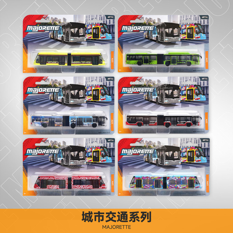 Majorette Mann City Tour Bus Long-Distance Bus Simulation Model Toy