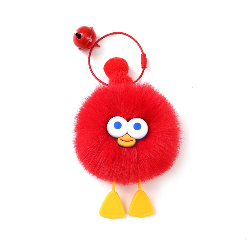 Assortiment semi-finis d’accessoires DIY boule peluche imitation fourrure cartoon créative pour pendentif porte-clés