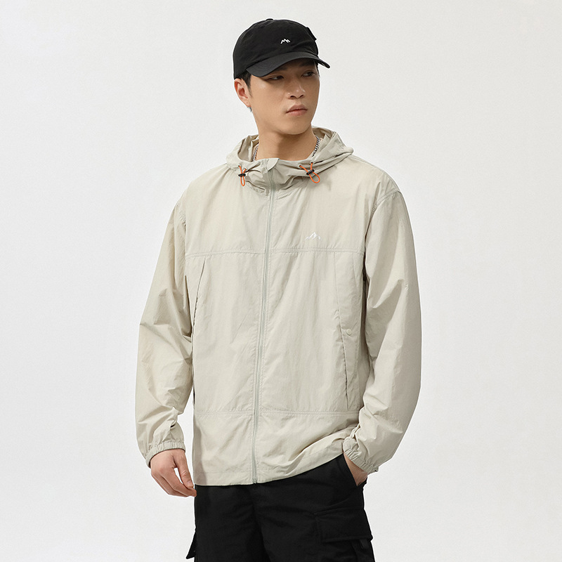 Super delgada ropa de protección solar transpirable hombre de verano secado rápido manga larga chaqueta deportiva de pesca con sombrero al aire libre ropa de protección solar de montaña image 6