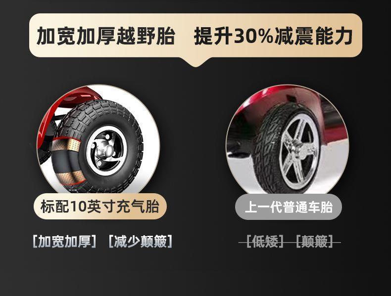 Four-Wheeled Electric Scooter for the Elderly, Foldable Electric Vehicle for Home Use, Small Electric Vehicle for Disabled People and the Elderly