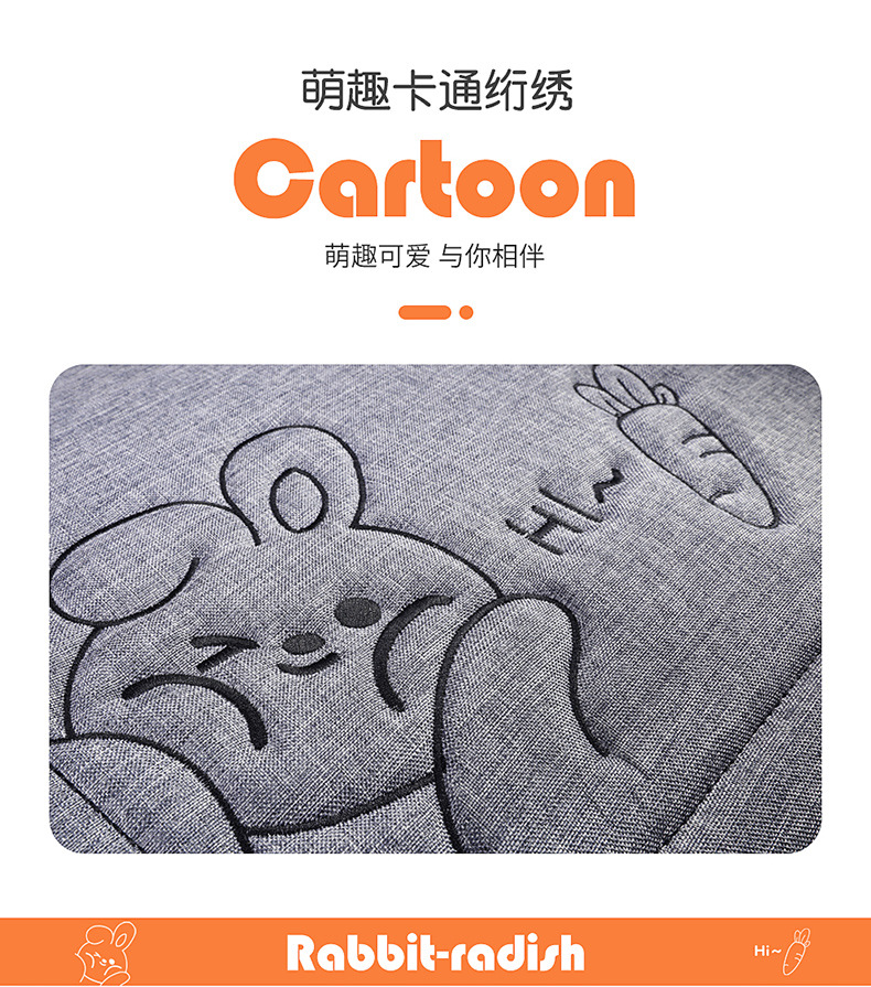 Car Seat Cushion, Universal for All Seasons, Linen Fabric, Cartoon Three-Piece Set, Single-Piece Cotton Seat Cushion, Non-Slip Rear Seat Long Cushion