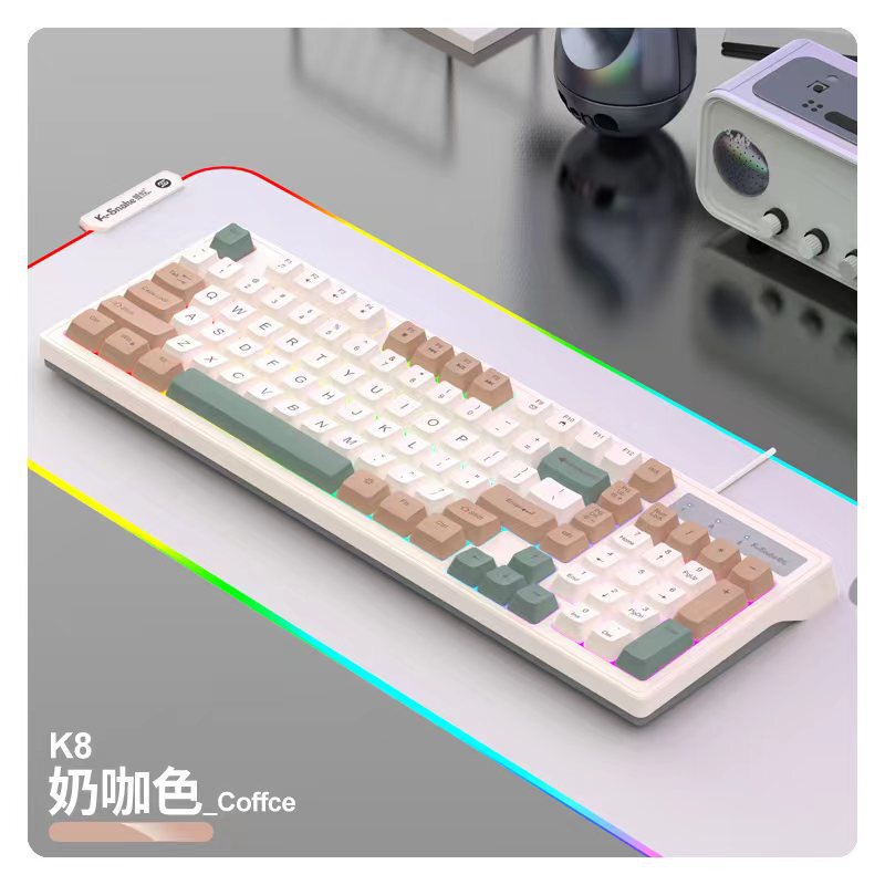 マムシkm 800有線色合わせゲームキーボードマウスセット機械手触り98キーデスクトップパソコンのノート|undefined