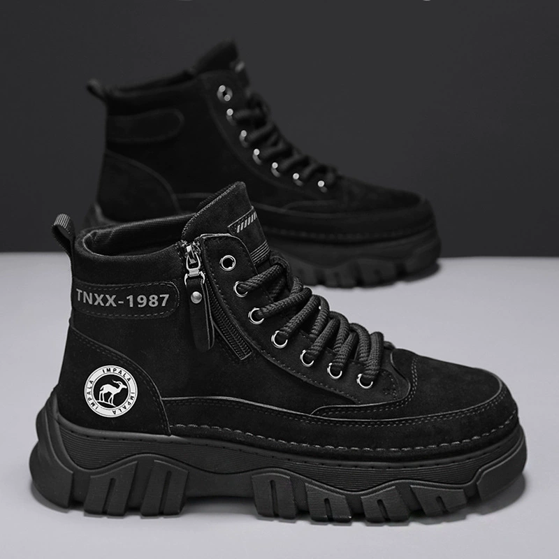 Мужские ботинки Martens до щиколотки, рабоче‑спортивный стиль, размеры 39–44, песочный/чёрный/хаки
