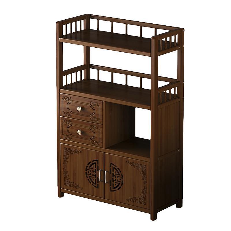 Gabinete de té pequeño gabinete de comedor de madera maciza sala de estar estantes retro gabinete de té de oficina almacenamiento armario de almacenamiento