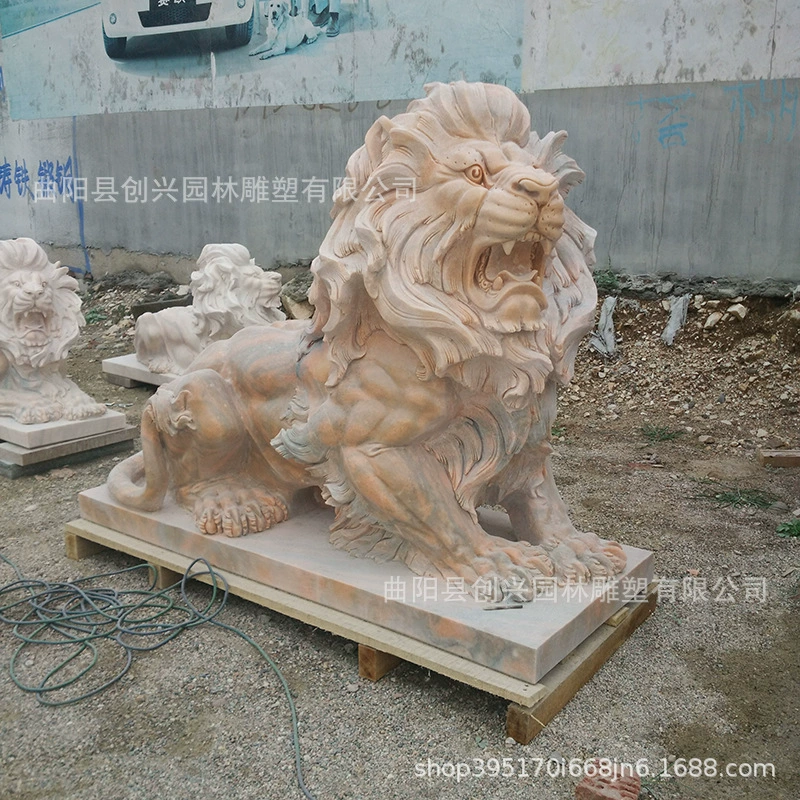 Резьба по камню в европейском стиле Lion Granite Company Станция Lion Evening Xiaxia Red Courт