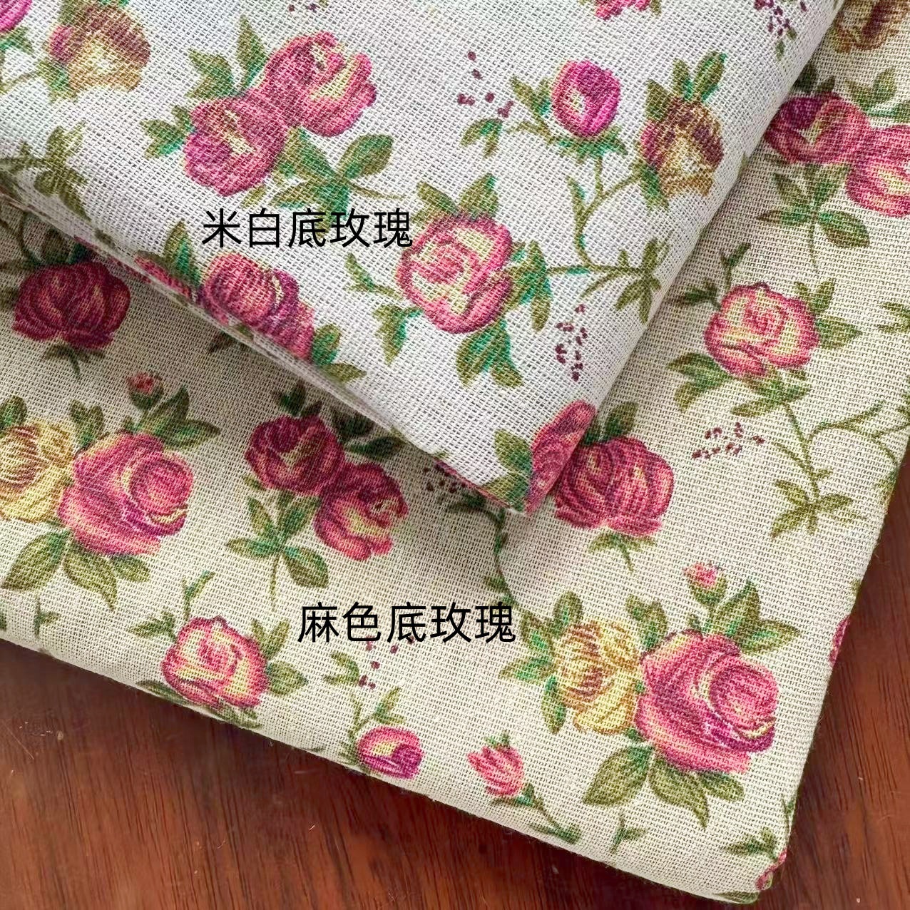 厂价直销 麻布印花 DIY手工印染 玫瑰花