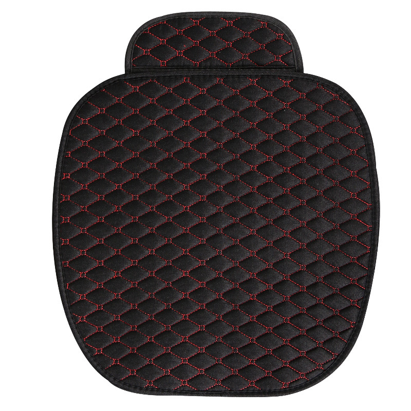 Xiao Ling – Four Seasons Small Seat cushion, seat cover - small-rhombus-linen-black-red-line-single-square-cushion