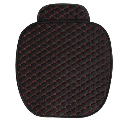 Four Seasons Small Diamond-Shaped Linen Car Seat Seat cushion, seat cover - xiaoling-hemp-black-red-line-single-square-pad