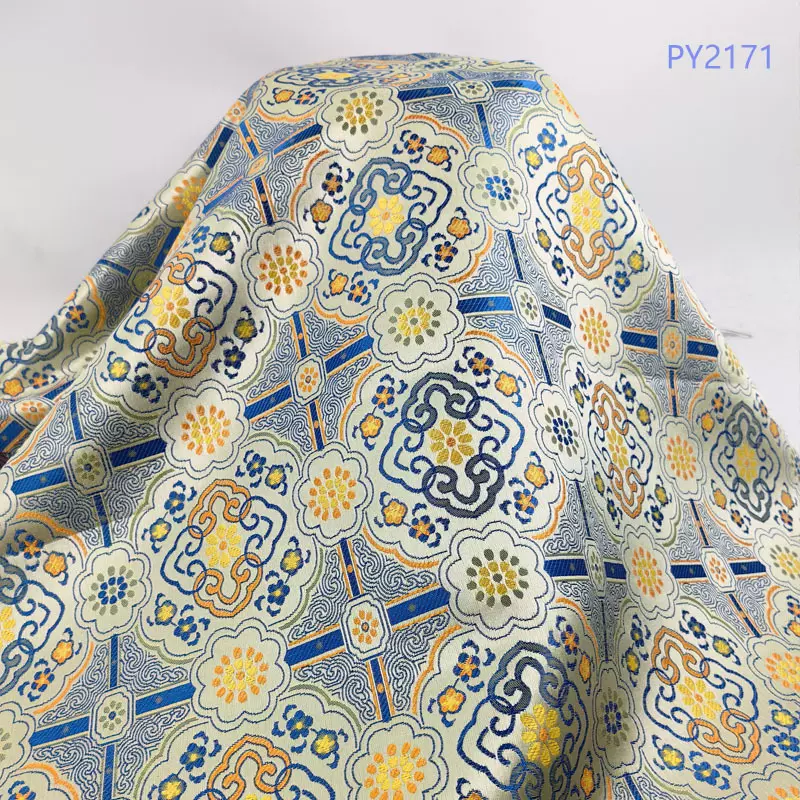 新款仿宋锦提花面料 经典马甲箱包布料布匹来样定做