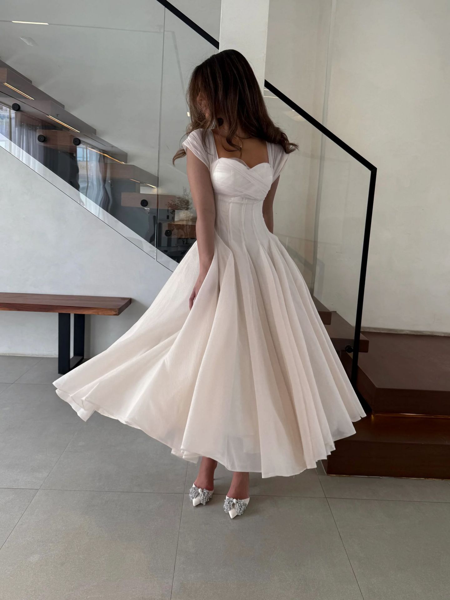 2025 nuevo estilo europeo y americano vestido de cintura grande mujer de verano francés temperamento suave vestido rosa blanco largo