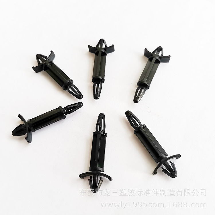 龙三塑胶厂供应MCS-19双头飞机型间隔柱PC板隔离柱扣式支撑柱黑色