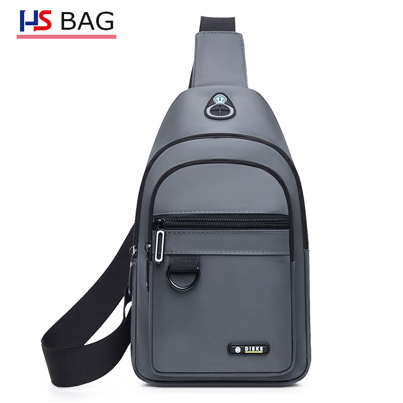 Korean Style Men's Motorcycle Chest Bag Water-repellent Oxford Cloth Chest Bag New Multi-use Crossbody Bag Outdoor Leisure Sports Bag