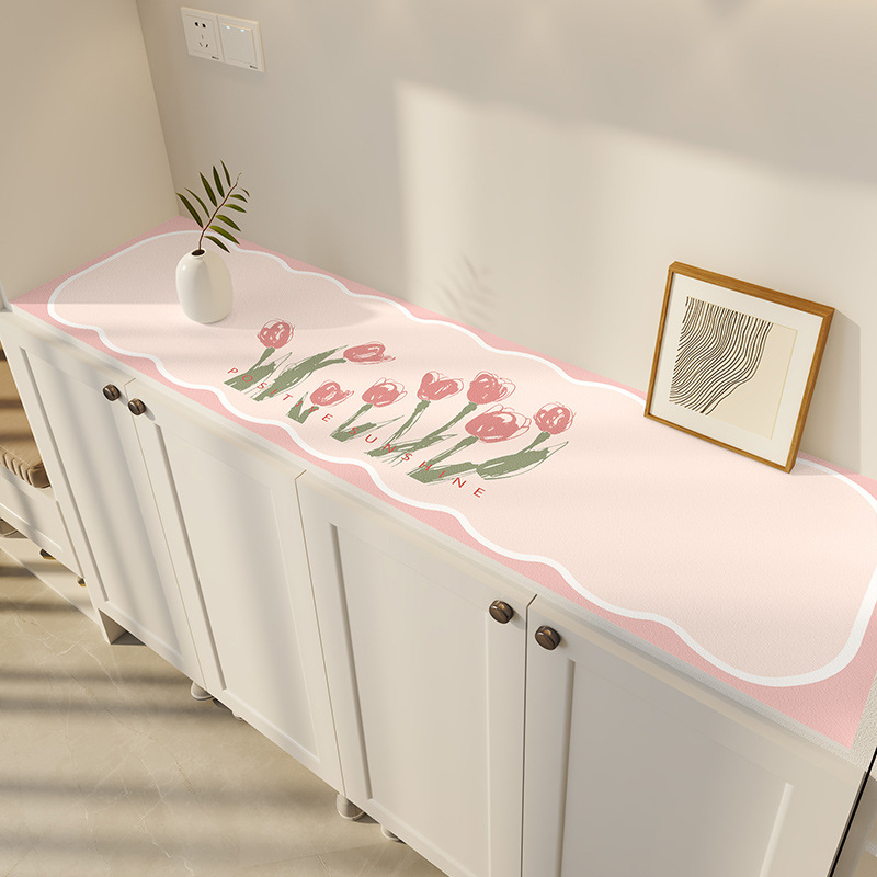 Shoe Cabinet Pad Waterproof Anti-dirty Coffee Table Tablecloth pvc Disposable TV Cabinet Table Pad Silicone Anti-scalding Shoe Cabinet Table Top Pad