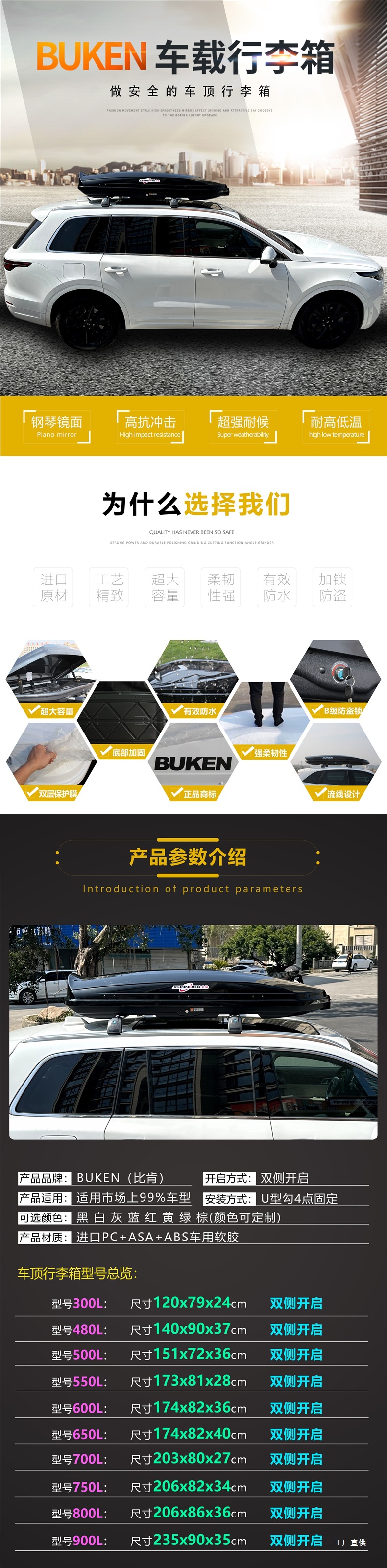 Cadillac Xt4 | Xt5 | Atsl | Xts | Srx Xt6 Car Roof Luggage Box and Luggage Rack Special for Peihui.