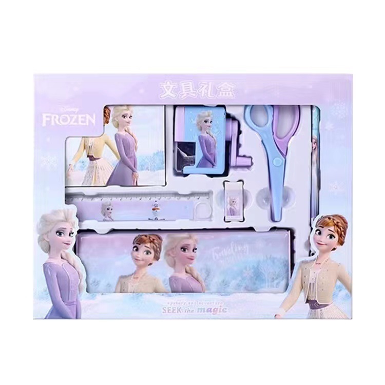 Conjunto de papelería auténtico, caja de regalo para estudiantes de primaria, regalo de regreso a la escuela, premio para el Día de los niños, caja de regalo de cumpleaños