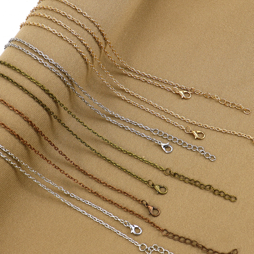 Diy项链07十字链项链龙虾扣不锈钢O字链链条饰品项链配件 N49