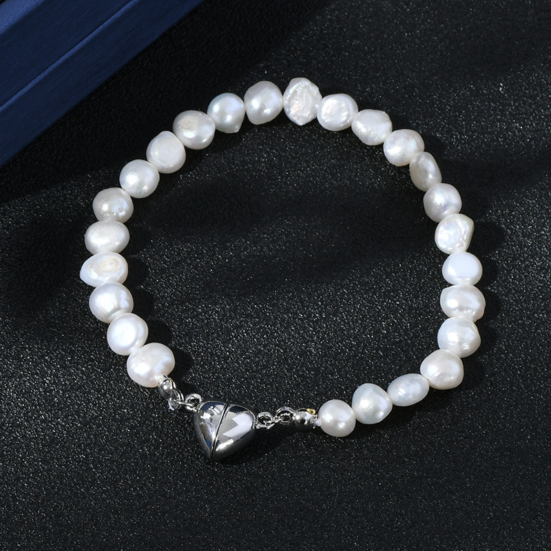 Fashion Heart Shape Copper Beaded Bracelets 1 Piece