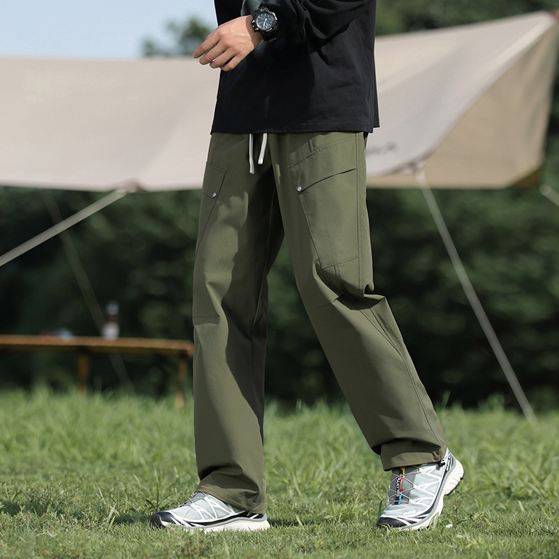 2026 nuevo hombre estilo americano marca de moda pantalones paracaidistas primavera y otoño al aire libre sueltos pantalones casuales deportivos multifuncionales para hombres image 8