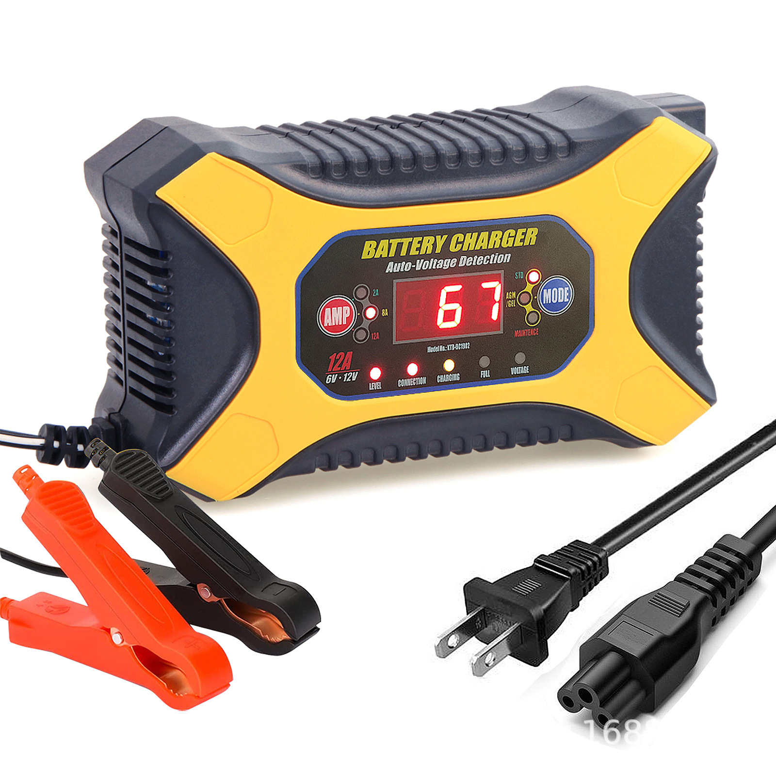 6V12V汽车摩托车2A8A12A电瓶充电器蓄电池充电机铅酸电池反接保护