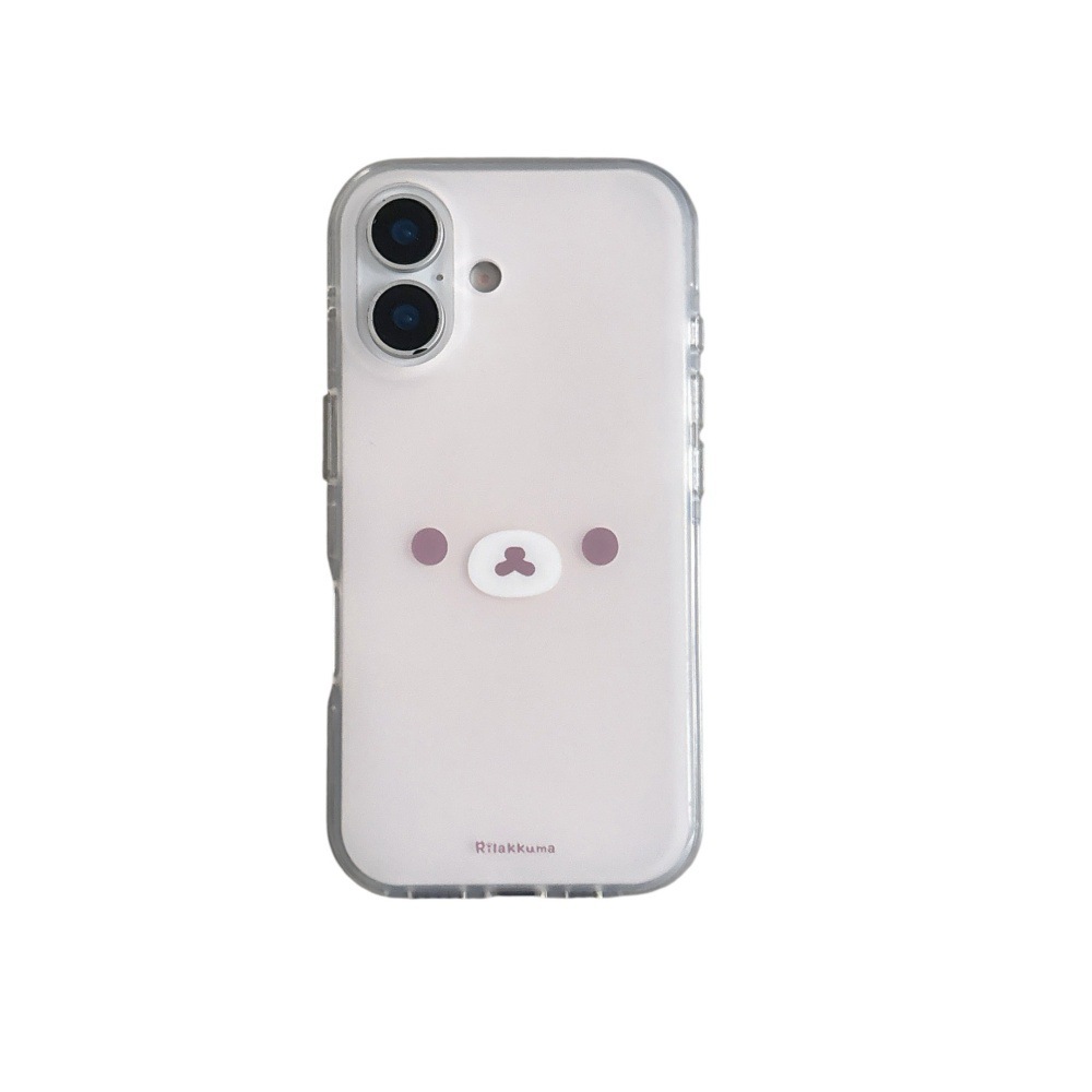 Expresión de oso lindo de dibujos animados simple para Apple 16ProMax funda para teléfono móvil 15 Apple 14 pareja 13 colgante
