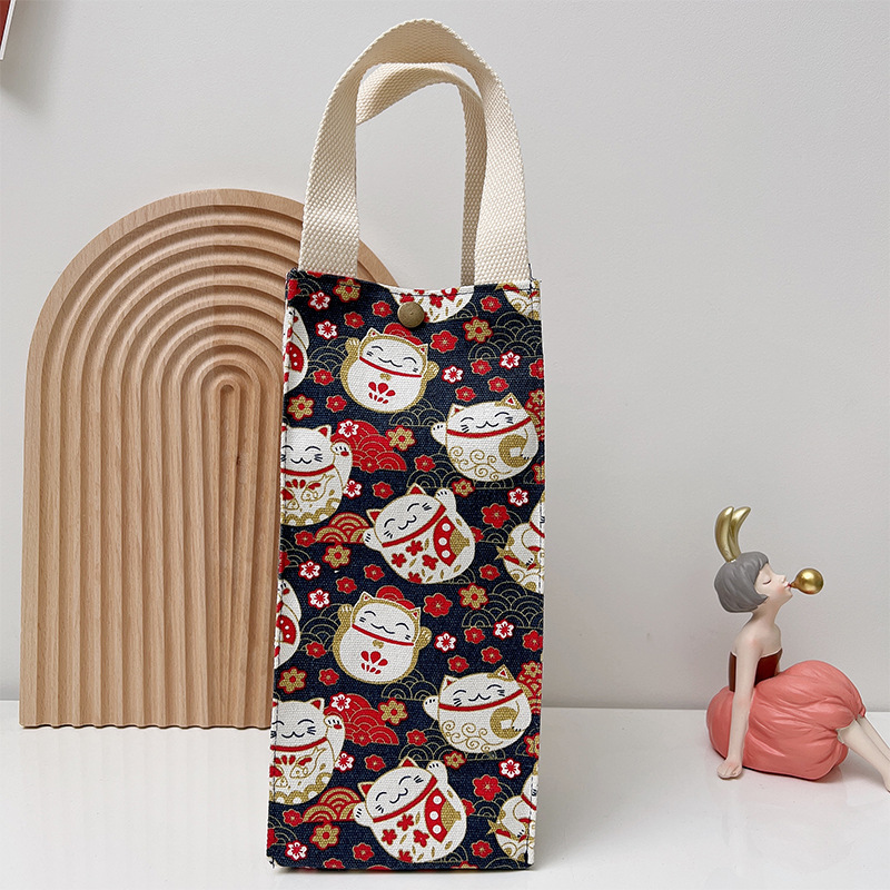 Simple dot lienzo termo cubierta de la taza cubierta protectora universal hervidor de agua bolso de leche taza de té bolsa portátil