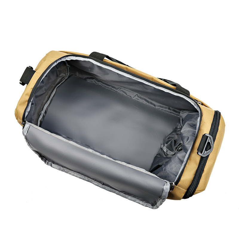 Bolsa de viaje portátil de almacenamiento ligero de corta distancia de gran capacidad, bolsa de lona, bolsa de fitness deportiva, bolsa de mensajero separada seca y húmeda para hombre