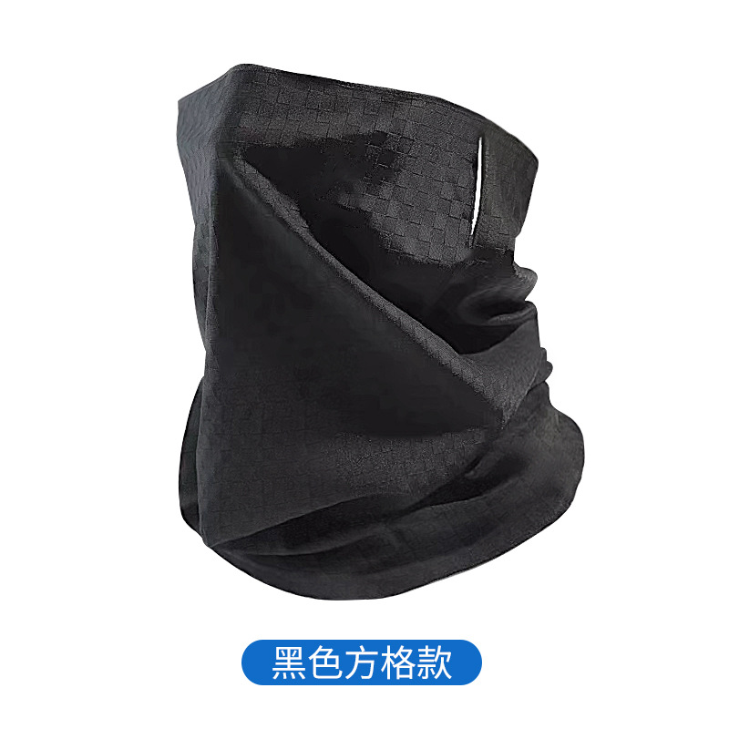 Thin and breathable ice silk sun protective scarf, sandproof neck protection, sweat-absorbent sports headband, outdoor cycling windproof ear loop face mask