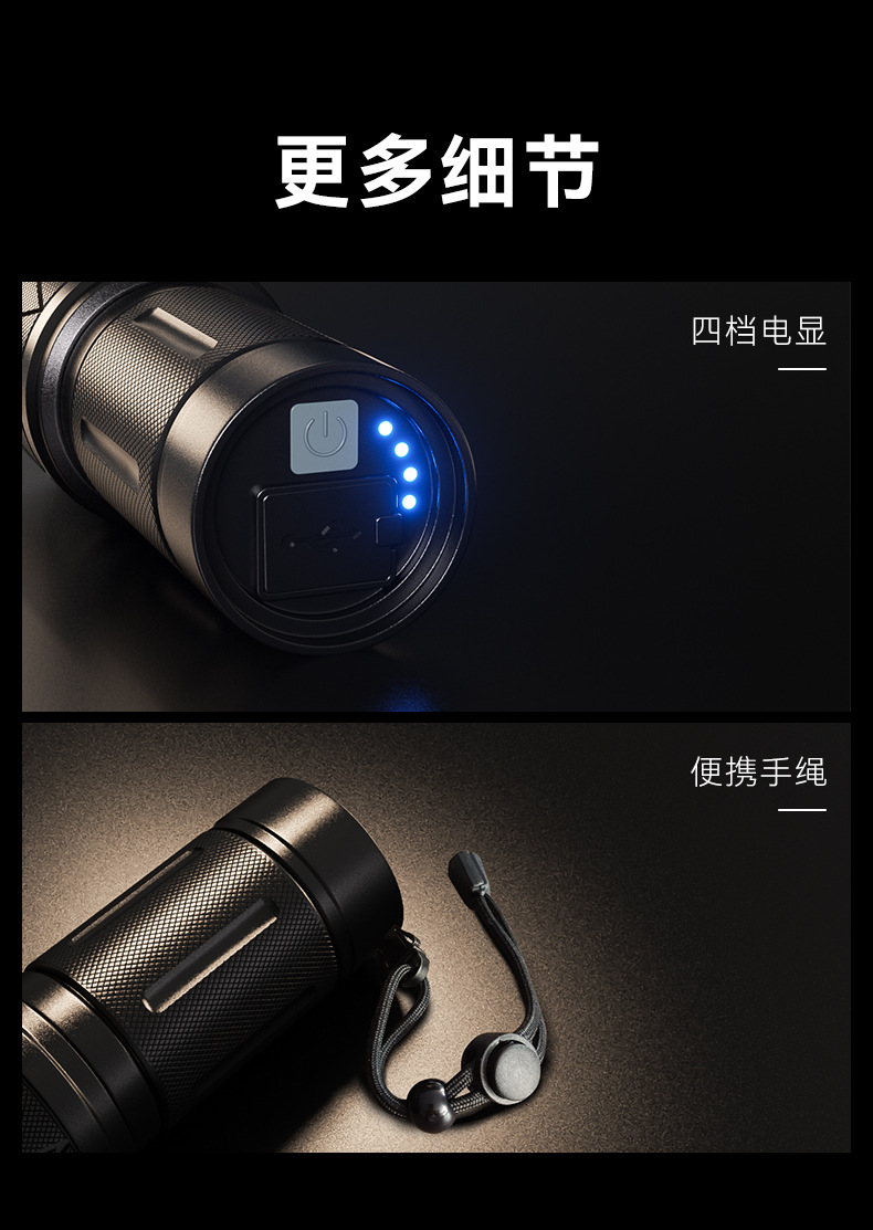 Pathfinder Bee G85 Super Bright Flashlight Strong Light Charging Outdoor Small Portable Long-range Long-range Zoom Home
