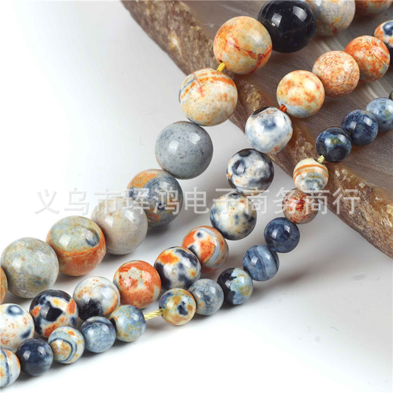 Live Streaming Delegate: Natural Black and White Spinel Bead Bracelet and Necklace, Natural Agate Stone DIY Handmade Half-Finished Bracelet and Necklace