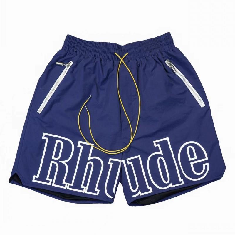 RHUDE ショーツ フォグ ハイストリート トレンド ブランド 巾着 3m レタープリント ヒップホップ ビーチ 5点式バスケットボールパンツ 男女兼用 ヒップホップ|undefined