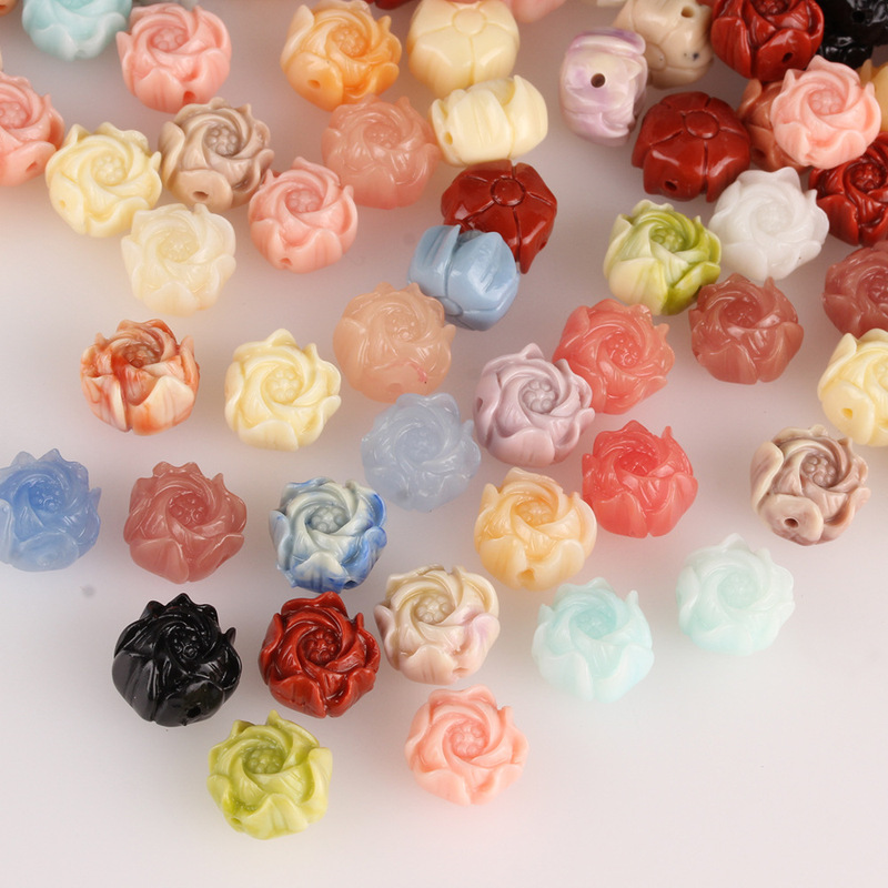 12mm side hole multi-color optional peony flower jewelry hair accessories accessories clothing shoes accessories