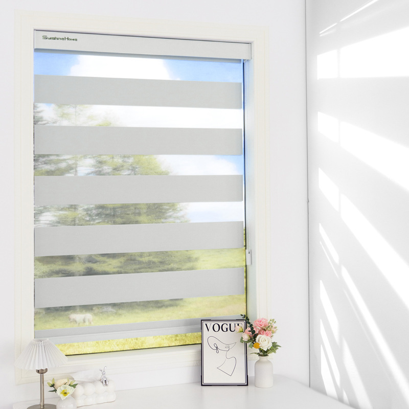 SylshineHome full shading roller shutter shutter zebra curtain sunshade sunscreen dimming electric soft gauze curtain