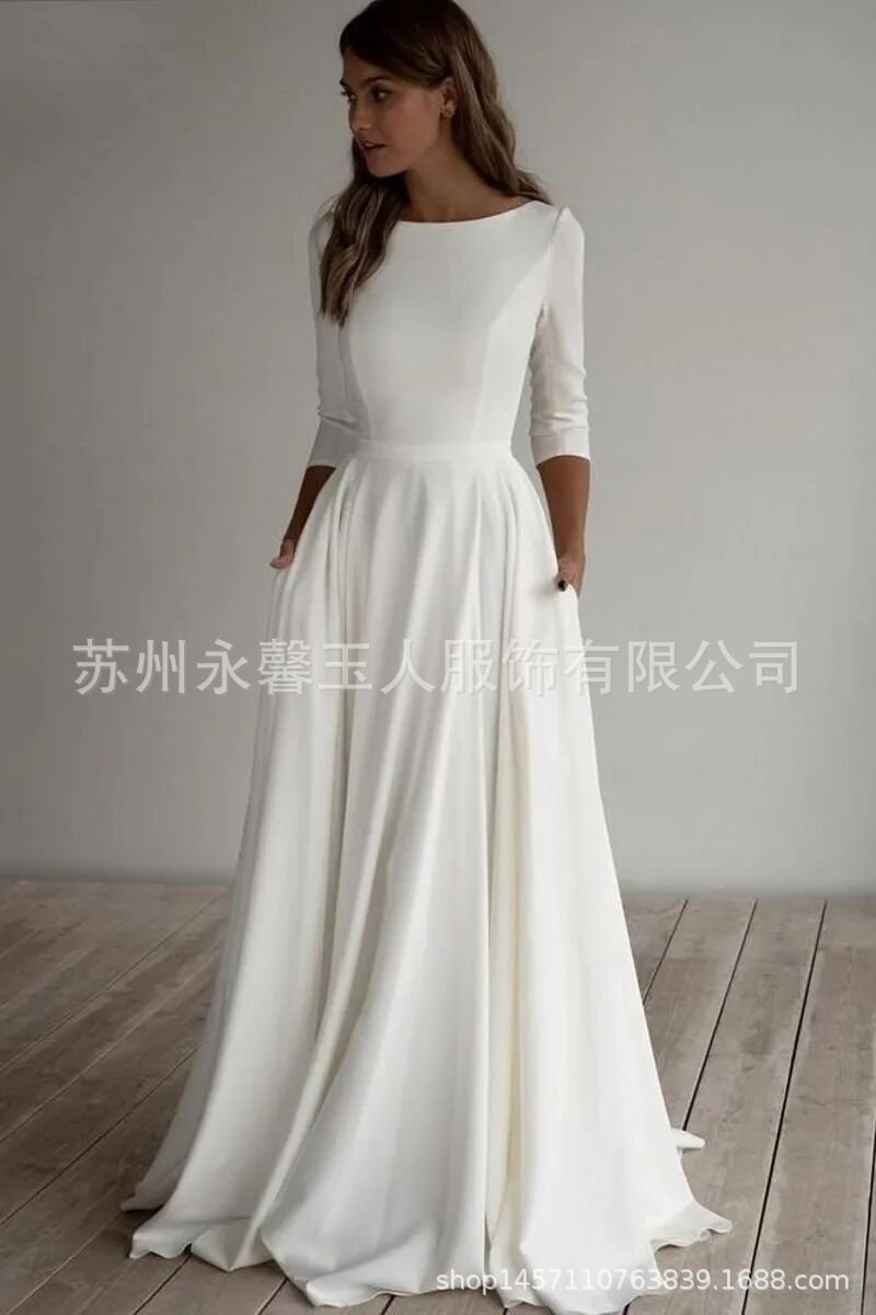 Elegante vestido de noche para mujer, nuevo estilo 2026, blanco, sencillo, retro, para sesión de fotos, viajes de verano, estilo forestal, vestido midi. image 9