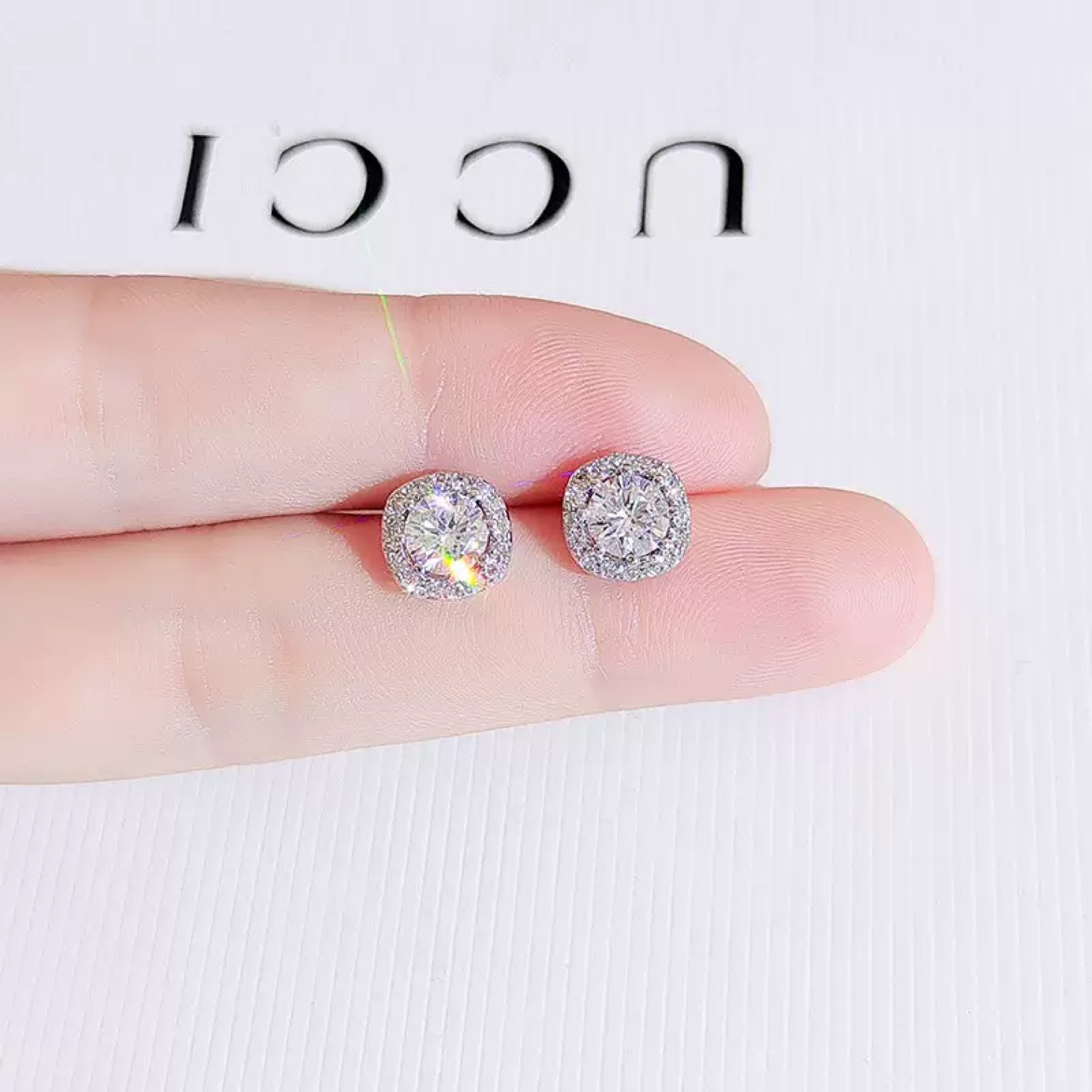 Ear Studs Classification 1 Pair 925 Sterling Silver Zircon Geometric Ear Studs