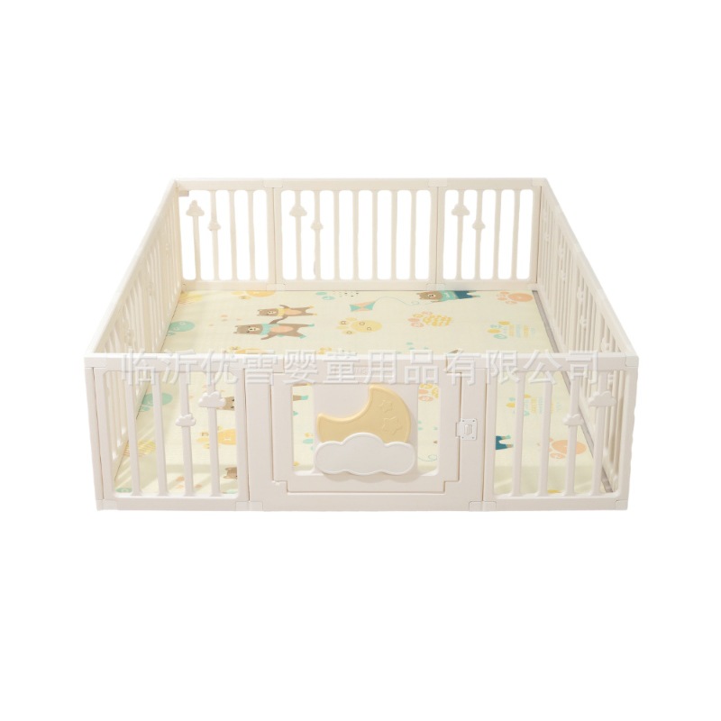 Tres vallas de juego para bebés vallas de protección para casa interior sala de estar vallas de bebés niños rastran con pico