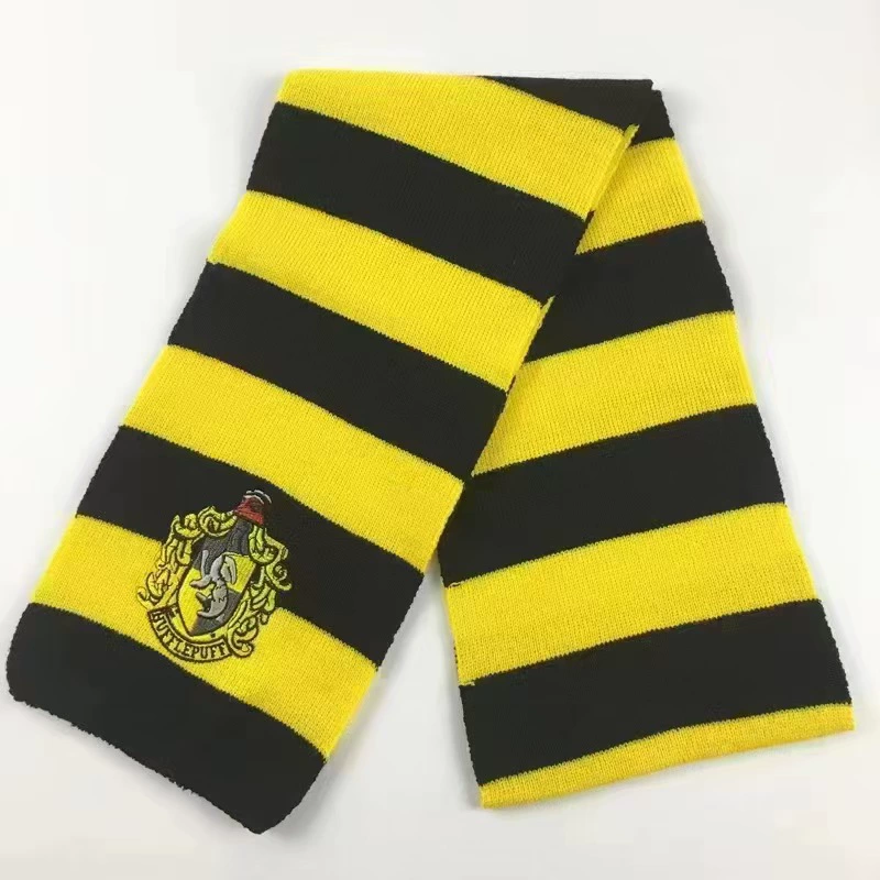 Зимний теплый шарф Гарри Поттера COS Хогвартс Школа чародейства и волшебства с вышитым значком, маленький шарф