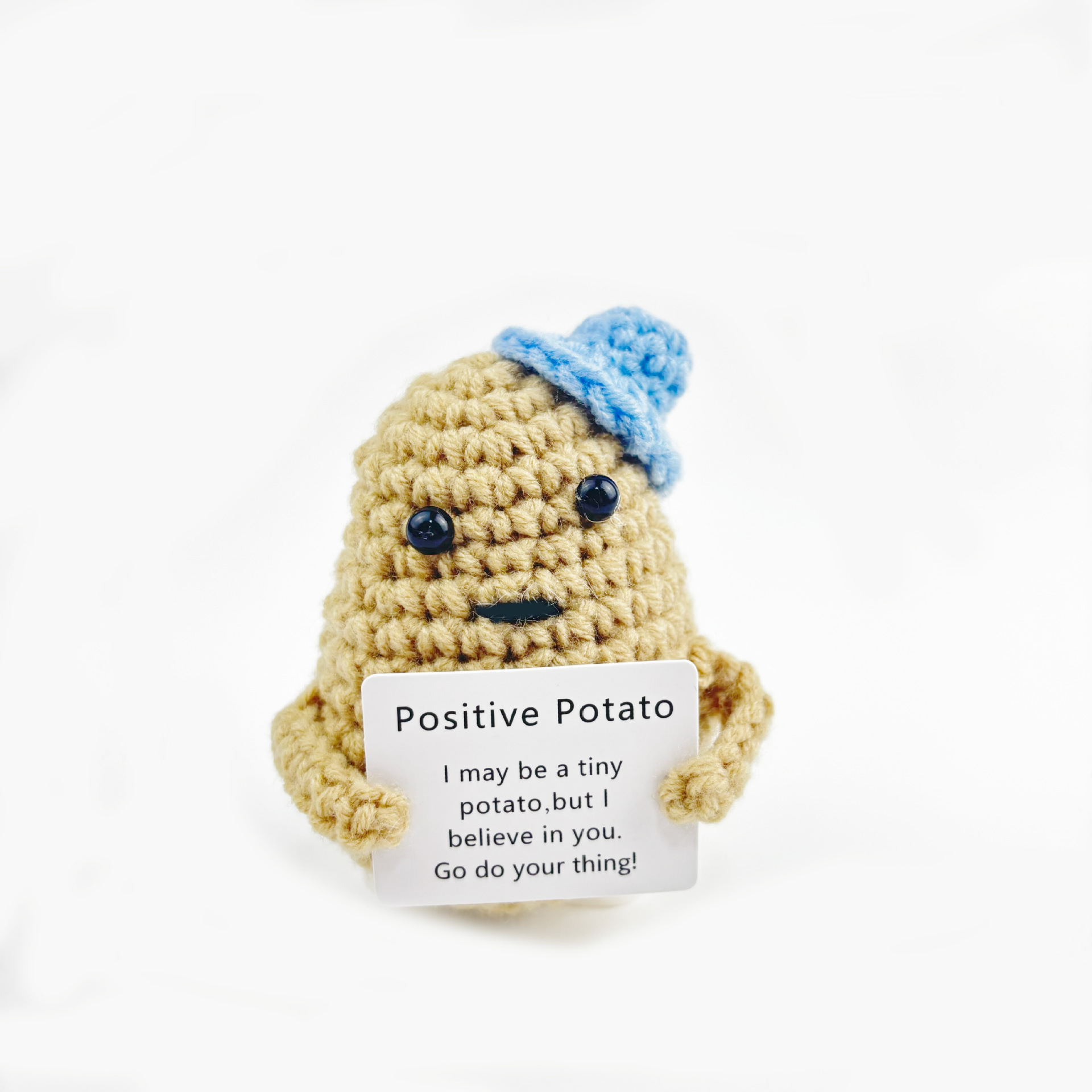 Transfronterizo al por mayor hecho a mano de punto de felpa de energía positiva de la patata emocional vegetal adornos de frutas de juguete pequeño regalo