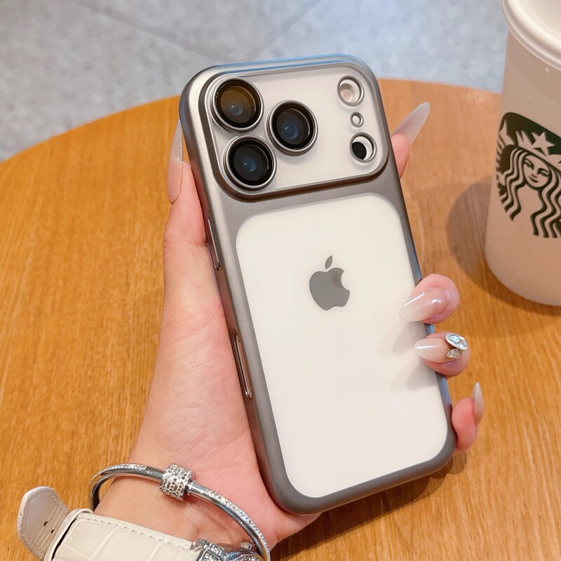 适用苹果17promax手机壳自带镜头膜电镀磨砂 iPhone17Air防摔硬套|undefined