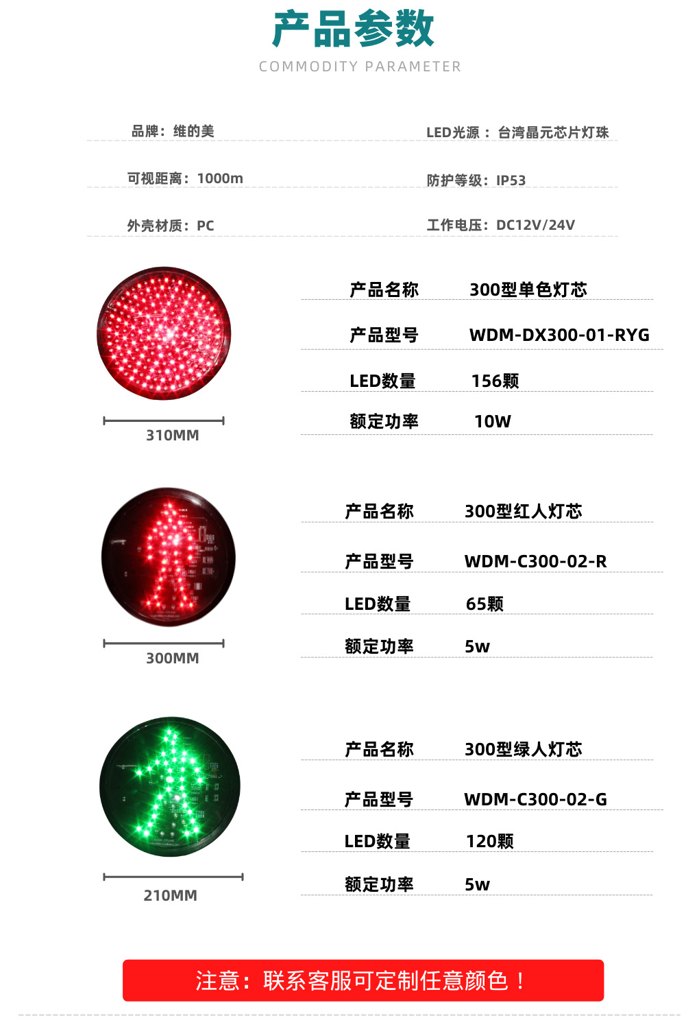 交通信号灯灯芯