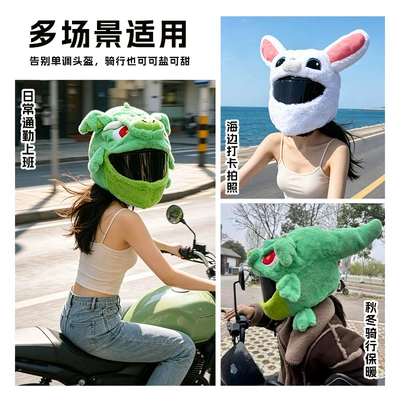 Motosiklet dəbilqələri, Cross-border full-face helmet plush