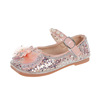 Children's footwear for princess girl's for leather shoes, crystal, soft sole, western style